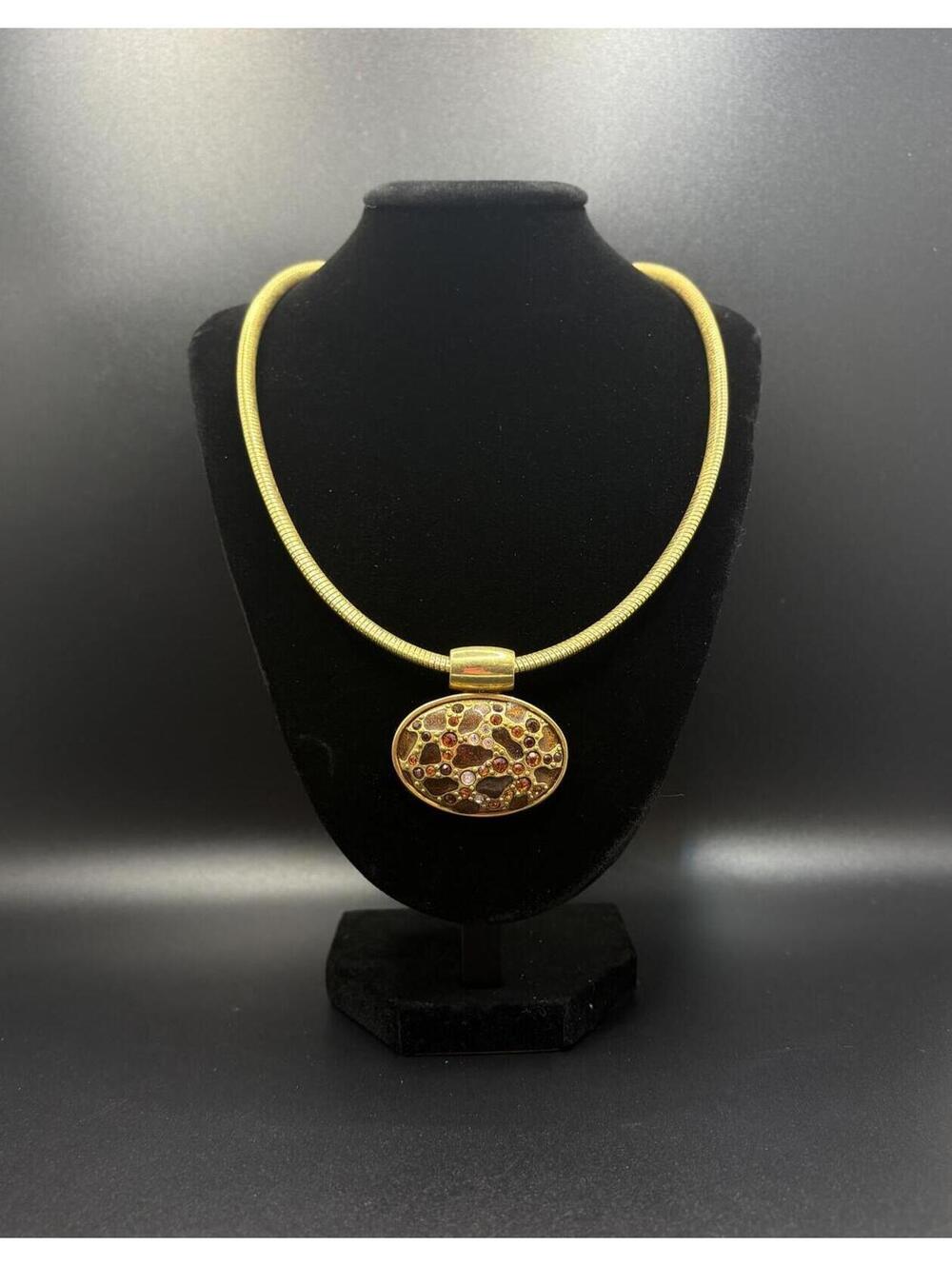 Animal Print Omega Pendant Necklace